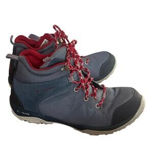 Womens Columbia Fire Venture Mid Textile Blue Hiking Boot Steel Sz 11 Runs Small